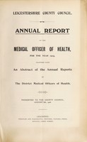 view [Report 1905] / Medical Officer of Health, Leicestershire / County of Leicester County Council.