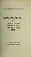 view [Report 1931] / Medical Officer of Health, Leicestershire / County of Leicester County Council.