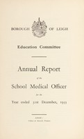 view [Report 1933] / School Medical Officer of Health, Leigh Borough.