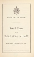 view [Report 1924] / Medical Officer of Health, Leigh Borough.