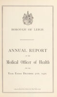 view [Report 1930] / Medical Officer of Health, Leigh Borough.