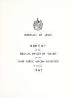 view [Report 1965] / Medical Officer of Health, Leigh Borough.