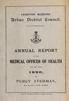 view [Report 1920] / Medical Officer of Health, Leighton Buzzard Local Board / U.D.C.