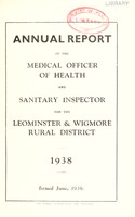 view [Report 1938] / Medical Officer of Health, Leominster & Wigmore R.D.C.