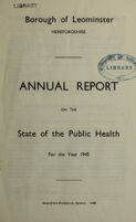 view [Report 1945] / Medical Officer of Health, Leominster Borough.
