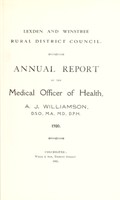 view [Report 1920] / Medical Officer of Health, Lexden & Winstree R.D.C.