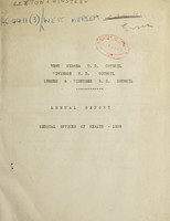 view [Report 1939] / Medical Officer of Health, Lexden & Winstree R.D.C.