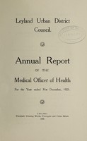 view [Report 1925] / Medical Officer of Health, Leyland U.D.C.