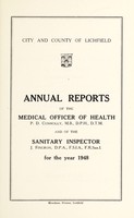 view [Report 1948] / Medical Officer of Health, Lichfield City & County.