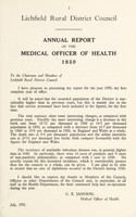 view [Report 1950] / Medical Officer of Health, Lichfield R.D.C.