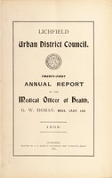 view [Report 1908] / Medical Officer of Health, Lichfield U.D.C.