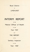 view [Report 1947] / Medical Officer of Health, Limehurst R.D.C.