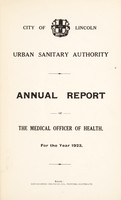 view [Report 1923] / Medical Officer of Health, Lincoln City.