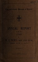 view [Report 1940] / Medical Officer of Health, Lincoln City.