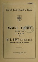 view [Report 1948] / Medical Officer of Health, Lincoln City.