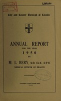 view [Report 1950] / Medical Officer of Health, Lincoln City.