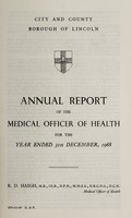 view [Report 1968] / Medical Officer of Health, Lincoln City.