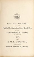 view [Report 1913] / Medical Officer of Health, Linslade U.D.C.