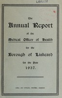 view [Report 1937] / Medical Officer of Health, Liskeard Borough.