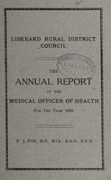 view [Report 1953] / Medical Officer of Health, Liskeard R.D.C.