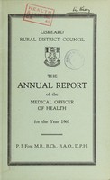 view [Report 1961] / Medical Officer of Health, Liskeard R.D.C.