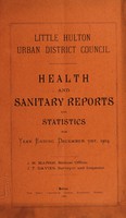 view [Report 1904] / Medical Officer of Health, Little Hulton U.D.C.