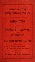 view [Report 1906] / Medical Officer of Health, Little Hulton U.D.C.