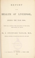 view [Report 1888] / Medical Officer of Health, Liverpool City.