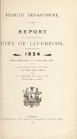 view [Report 1924] / Medical Officer of Health, Liverpool City.