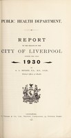 view [Report 1930] / Medical Officer of Health, Liverpool City.