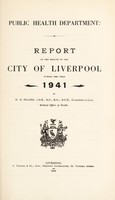 view [Report 1941] / Medical Officer of Health, Liverpool City.