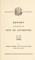 view [Report 1963] / Medical Officer of Health, Liverpool City.