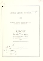 view [Report 1935] / Medical Officer of Health, Loftus U.D.C.