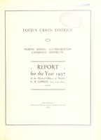 view [Report 1937] / Medical Officer of Health, Loftus U.D.C.