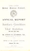 view [Report 1900] / Medical Officer of Health, Long Eaton U.D.C.