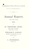 view [Report 1935] / Medical Officer of Health, Longbenton U.D.C.