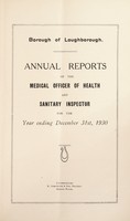 view [Report 1930] / Medical Officer of Health, Loughborough Borough.