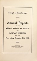 view [Report 1936] / Medical Officer of Health, Loughborough Borough.