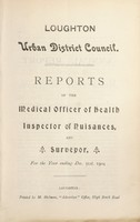 view [Report 1904] / Medical Officer of Health, Loughton U.D.C.