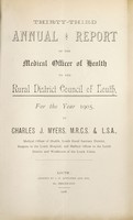 view [Report 1905] / Medical Officer of Health, Louth (Union) R.D.C.