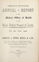 view [Report 1906] / Medical Officer of Health, Louth (Union) R.D.C.