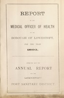 view [Report 1893] / Medical Officer of Health, Lowestoft Borough and Port.