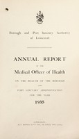 view [Report 1935] / Medical Officer of Health, Lowestoft Borough and Port.