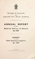 view [Report 1937] / Medical Officer of Health, Lowestoft Borough and Port.