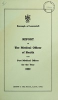 view [Report 1972] / Medical Officer of Health, Lowestoft Borough and Port.