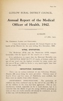 view [Report 1942] / Medical Officer of Health, Ludlow R.D.C.