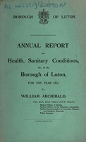 view [Report 1933] / Medical Officer of Health, Luton County Borough.