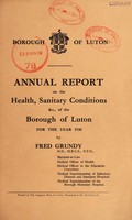 view [Report 1938] / Medical Officer of Health, Luton County Borough.