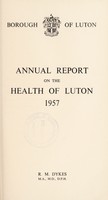 view [Report 1957] / Medical Officer of Health, Luton County Borough.