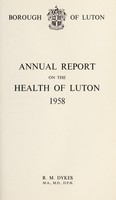 view [Report 1958] / Medical Officer of Health, Luton County Borough.